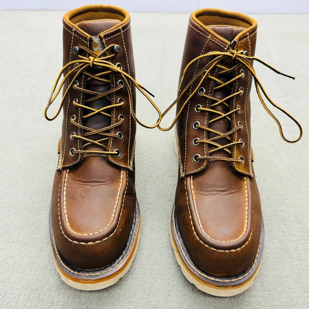 Carhartt Women's 8.5 Waterproof Steel Moc Toe Wedge Work Boots EH Slip Resistant